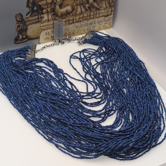Chico's Elegant Blue Layered Necklace - Picture 6 of 7